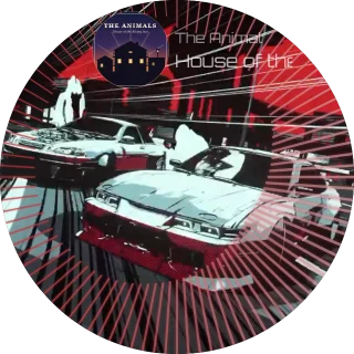 Drift Music NZXT Kraken LCD music screen with drifting cars, a purple circular audio visualizer and album art