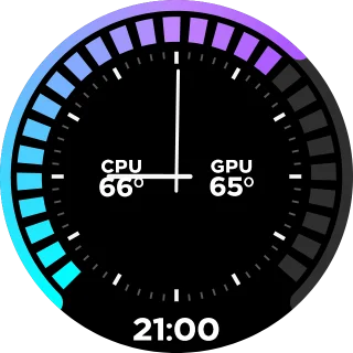 Clock Meter NZXT Kraken LCD infographic showing an analog clock, digital time, and cyan arc gauges for CPU and GPU temperature