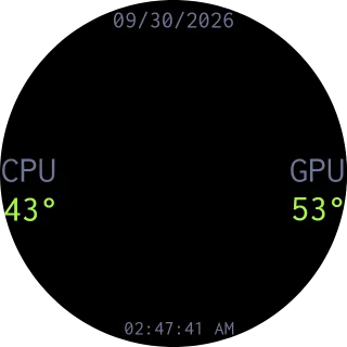 Matrix Zion Terminal NZXT Kraken LCD GIF screen showing CPU and GPU temperature with a digital clock and date in a terminal style