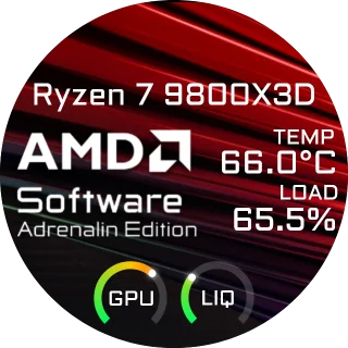 AMD Design NZXT Kraken LCD infographic showing CPU model name, temperature, load, and green arc gauges for GPU and liquid temperature